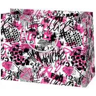 Poklon vrećica srednje veličine sa djevojačkim uzorkom grafita 18x22,7x10 cm