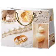 Poklon vrećica velike veličine sa uzorkom vjenčanog prstena 27x14x33cm