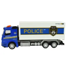 Police Set: Policijski kamion sa zamašnjakom sa svjetlom i zvukom u raznim verzijama 19cm 1kom slika 11