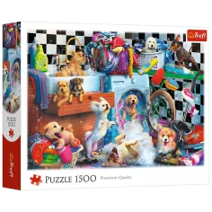 Psi u praonici 1500-dijelni puzzle - Trefl