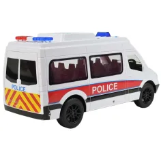RC daljinski upravljač Bijeli policijski minibus sa svjetlosnim efektima 2,4 GHz 1/12 omjer 30 cm slika 2