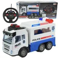 RC daljinski upravljač Policijski zatvorenički automobil sa svjetlosnim efektima 1/43 omjer 27Mhz 21
