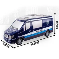 RC daljinski upravljač SWAT policijski mini bus sa svjetlom 27MHz 1/32 omjera, 25cm slika 2
