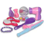 Ružičasti 9-dijelni kozmetički set igračka školjka sa šminkom, češljem i priborom
