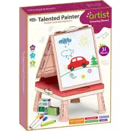 Ružičasti set dvostrana ploča za crtanje 31kom