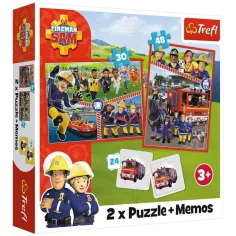 Sam vatrogasac puzzle i memorijske kartice 2 u 1 set - Trefl