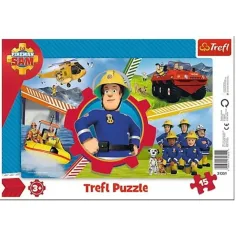 Sam vatrogasac: Samov dan 15 komada okvirni puzzle - Trefl