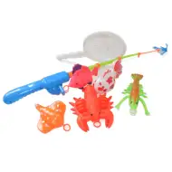 Šarena igračka za pecanje s ribama i rakovima, štap za pecanje 47 cm