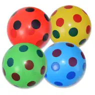 Šarena točkasta gumena lopta u raznim verzijama 22 cm