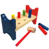 Šareni drveni stol s čekićem - Woodyland