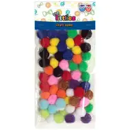 Šareni pompon set 15mm 60kom