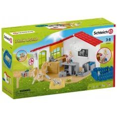 Schleich: Farm World - Veterinarska ordinacija s konjićem i kućnim ljubimcima set (42502)