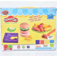 Set za izradu ručka s 6 različitih boja plastelina i oblika