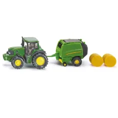 SIKU John Deere traktor s balirkom 1/72