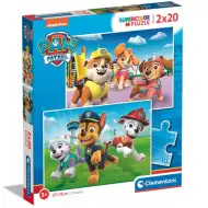 Slagalica Paw Patrol Supercolor 2 u 1 2x20 kom - Clementoni