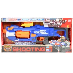 Soft Bullet Gun: Ručna puška s rotirajućim spremnikom za pucanje spužvom s patronama 44 cm slika 7