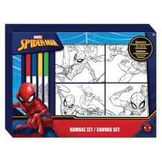 Spider-Man bojanka platno set 4 komada s flomasterom