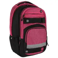 Spirit: Campus crno-ružičasta zaobljena školska torba, ruksak 46x33x22cm