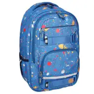 Spirit: Campus plava pjegava zaobljena školska torba, ruksak 46x33x22cm