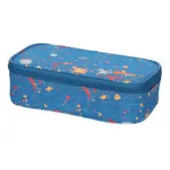 Spirit: My Bag ovalna pernica s plavim traper uzorkom točkica 23x10 cm