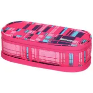 Spirit: Ružičasta ovalna pernica sa kockicama 23x10cm