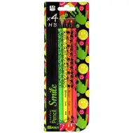 Spirit: Smile HB grafitne olovke sa gumicom 4kom