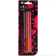 Spirit: Sweet Heart HB grafitne olovke sa gumicom 4kom