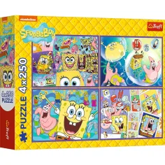 SpongeBobov čudnovati svijet 4x250kom puzzla - Trefl