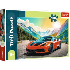 Sportski automobil u planinama 100-dijelni puzzle - Trefl