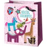 Sretan ti rođendan! životinjski uzorak velika veličina poklon vrećice 40x56x20cm