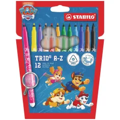 Stabilo: Paw Patrol Trio A-Z trokutasti flomaster set od 12 komada