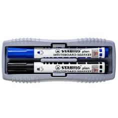 Stabilo: Plan WhiteBoard plavi i crni marker za ploču +  spužva slika 3