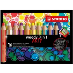 Stabilo Woody 3u1 ARTY set obojenih olovaka 10kom