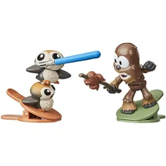 Star Wars Battle Bobblers Porgs vs Chewie štipaljka figura - Hasbro slika 3