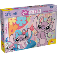Stitch 2 u 1 puzzle i bojanka 108 dijelova 50x35 cm - Lisciani