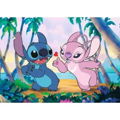 Stitch i Angel na plaži, premium plus puzzle od 1000 dijelova - Trefl slika 2