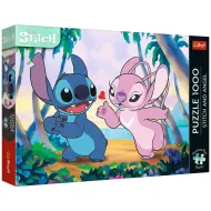 Stitch i Angel na plaži, premium plus puzzle od 1000 dijelova - Trefl