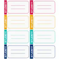 Student set etiketa za bilježnice