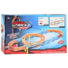 Super Track Set trkaćih staza od 24 dijela sa spiralnim i vučnim automobilom 1/64 slika 2