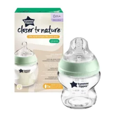 Tommee Tippee: Closer To Nature prozirna staklena bočica 150ml (0 mj+)
