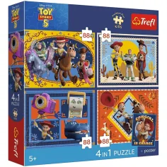Toy Story 5 - 4 x 88 komada Premium Plus Kids puzzle - Trefl