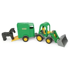 Traktor sa prednjim utovarivačem i sa prikolicom za konje 41cm - Wader slika 2