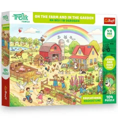 Treflik Na farmi i u vrtu edukativni 104-dijelni puzzle - Trefl