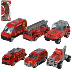 Vatrogasna služba: Set malih automobila 6 komada 1/64