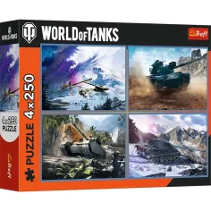 Velika tenkovska bitka 4x250 komada puzzle - Trefl