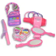 Vouge Girl - Pink kozmetički set od 9 komada poigrajte se paletama šminke, sušilom za kosu i dodacim