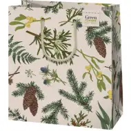 Vrhunska poklon vrećica srednje veličine sa uzorkom biljke 18x23x10cm