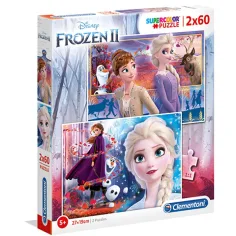 Zaleđeno kraljevstvo 2 Supercolor 2 u 1 puzzle 2x60kom - Clementoni
