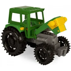 Zeleni traktor sa prikolicom za vožnju 38cm - Wader slika 3