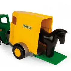 Zeleni traktor sa prikolicom za vožnju 38cm - Wader slika 4